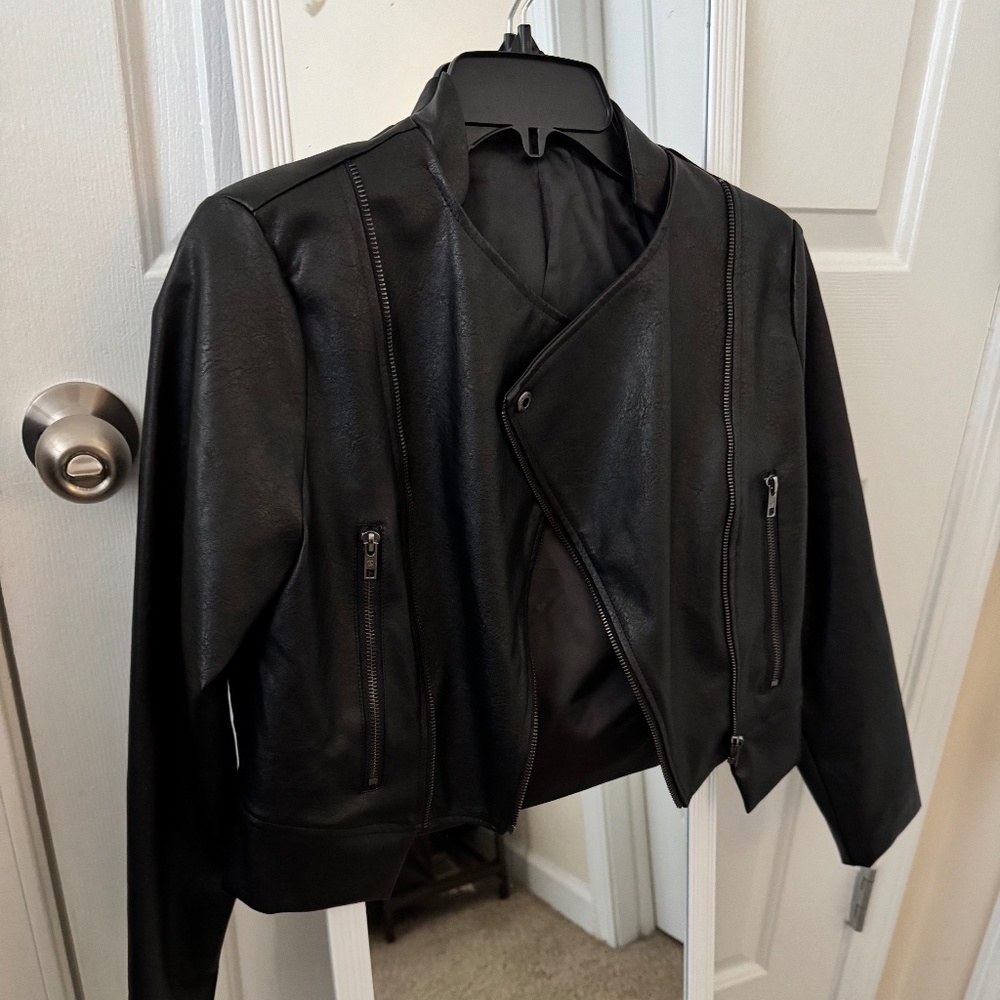Faux Leather Jacket (size xs)